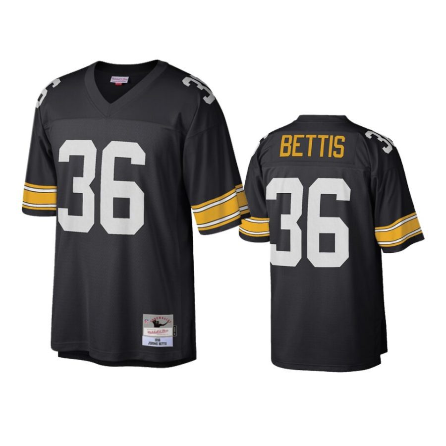 mens steelers jerome bettis black vintage replica retired player jersey