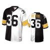 mens steelers jerome bettis black white retired player split jersey