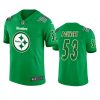 mens steelers maurkice pouncey kelly green st. patricks day jersey