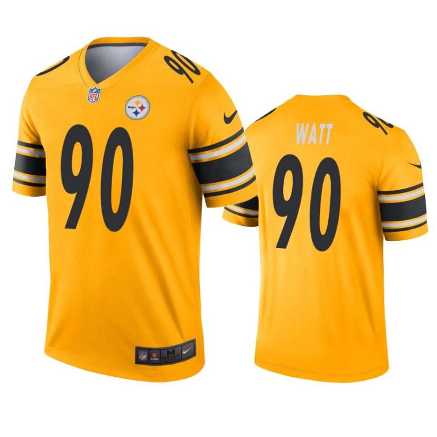 mens steelers t.j. watt gold inverted legend jersey