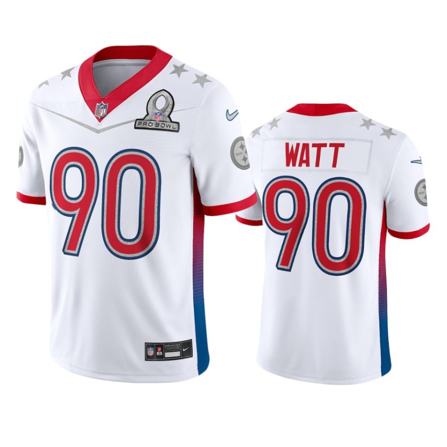 mens steelers t.j. watt white game 2022 afc pro bowl jersey