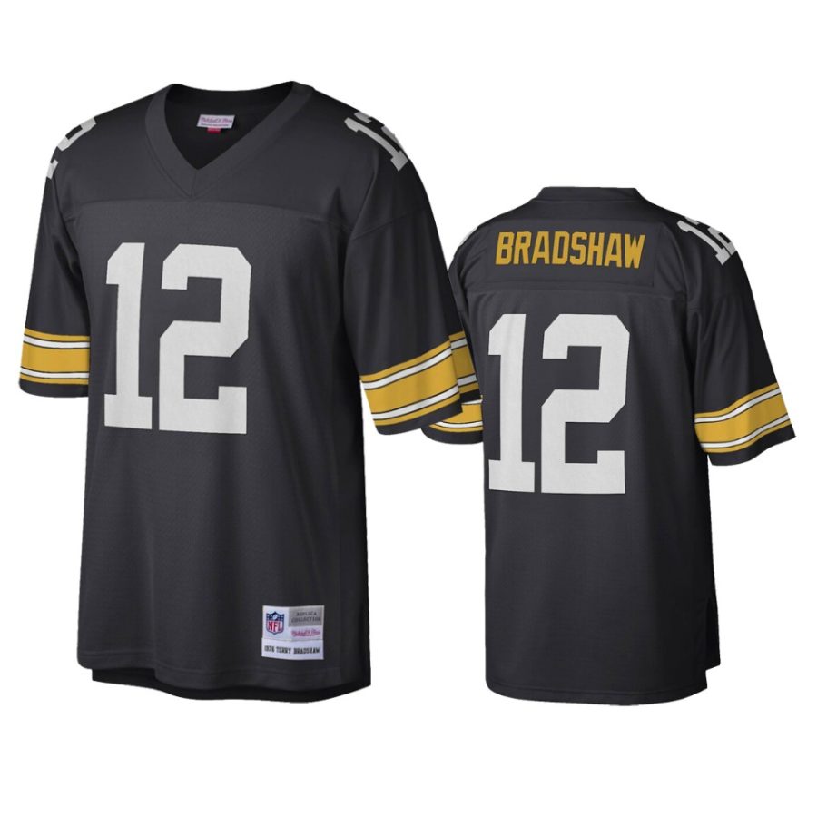 mens steelers terry bradshaw black legacy replica jersey