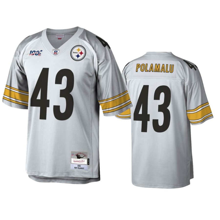 mens steelers troy polamalu platinum legacy nfl 100 jersey