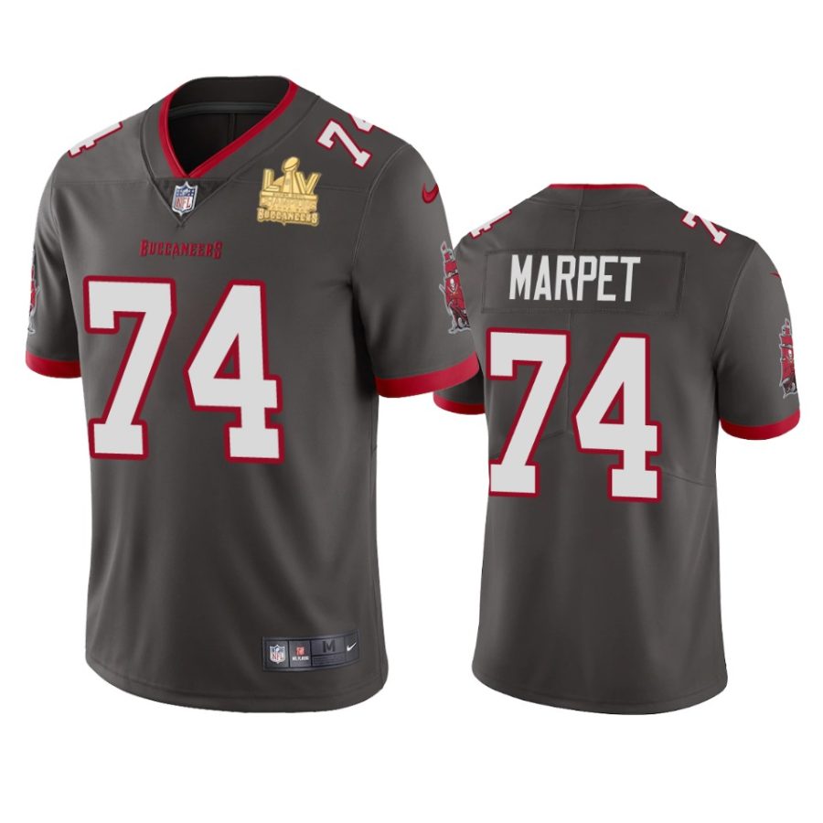 mens tampa bay buccaneers ali marpet pewter super bowl lv champions vapor limited jersey