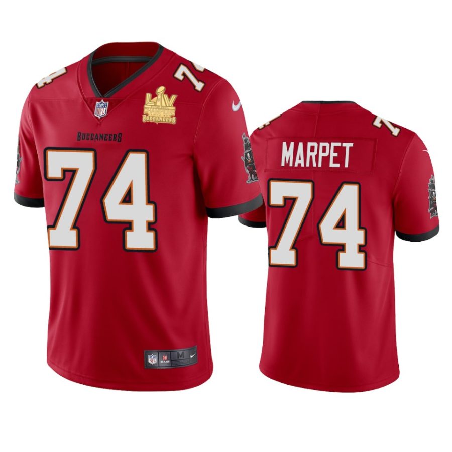 mens tampa bay buccaneers ali marpet red super bowl lv champions vapor limited jersey