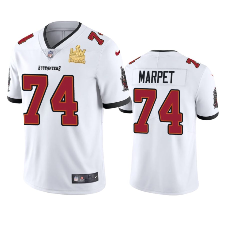 mens tampa bay buccaneers ali marpet white super bowl lv champions vapor limited jersey