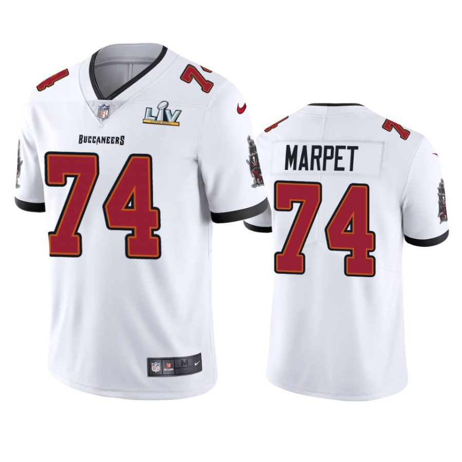 mens tampa bay buccaneers ali marpet white super bowl lv vapor limited jersey