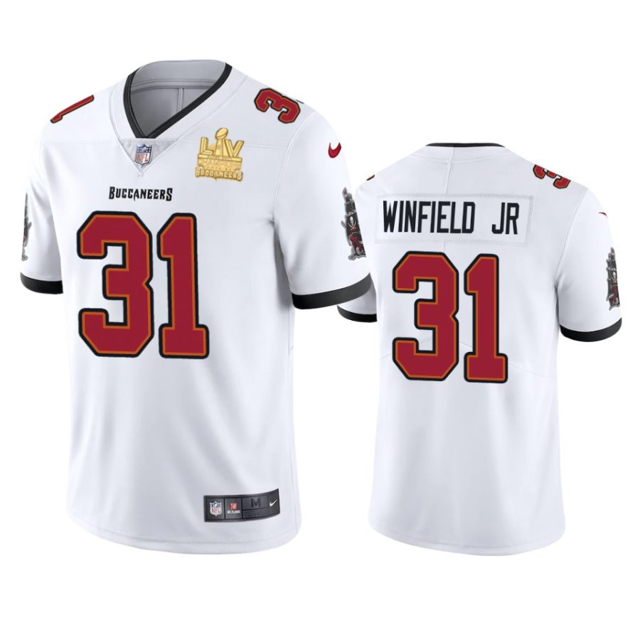 mens tampa bay buccaneers antoine winfield jr. white super bowl lv champions vapor limited jersey