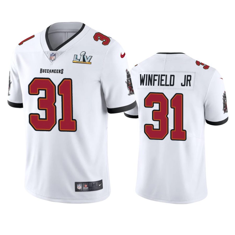 mens tampa bay buccaneers antoine winfield jr. white super bowl lv vapor limited jersey