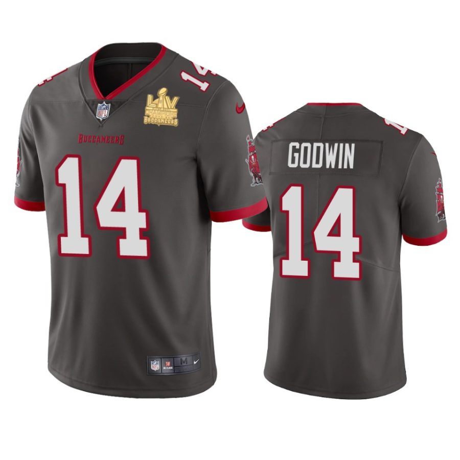 mens tampa bay buccaneers chris godwin pewter super bowl lv champions vapor limited jersey