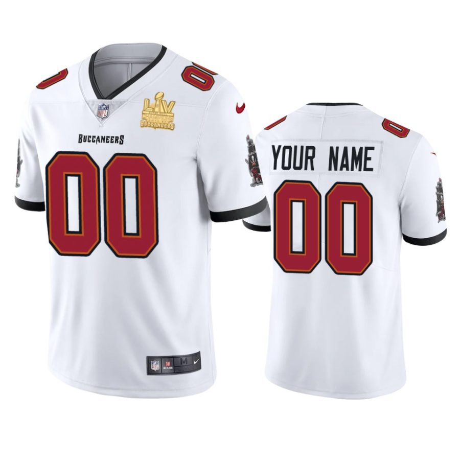 mens tampa bay buccaneers custom white super bowl lv champions vapor limited jersey