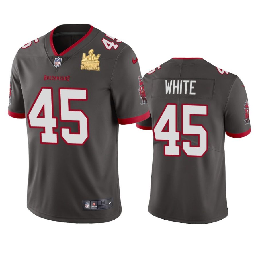 mens tampa bay buccaneers devin white pewter super bowl lv champions vapor limited jersey