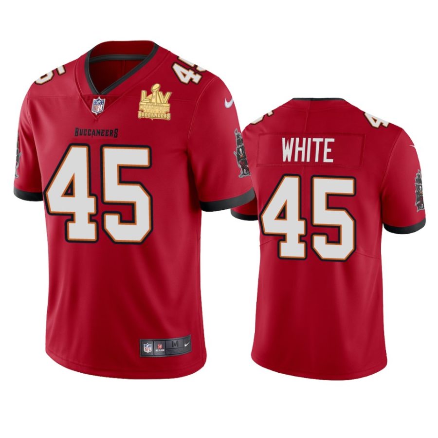 mens tampa bay buccaneers devin white red super bowl lv champions vapor limited jersey