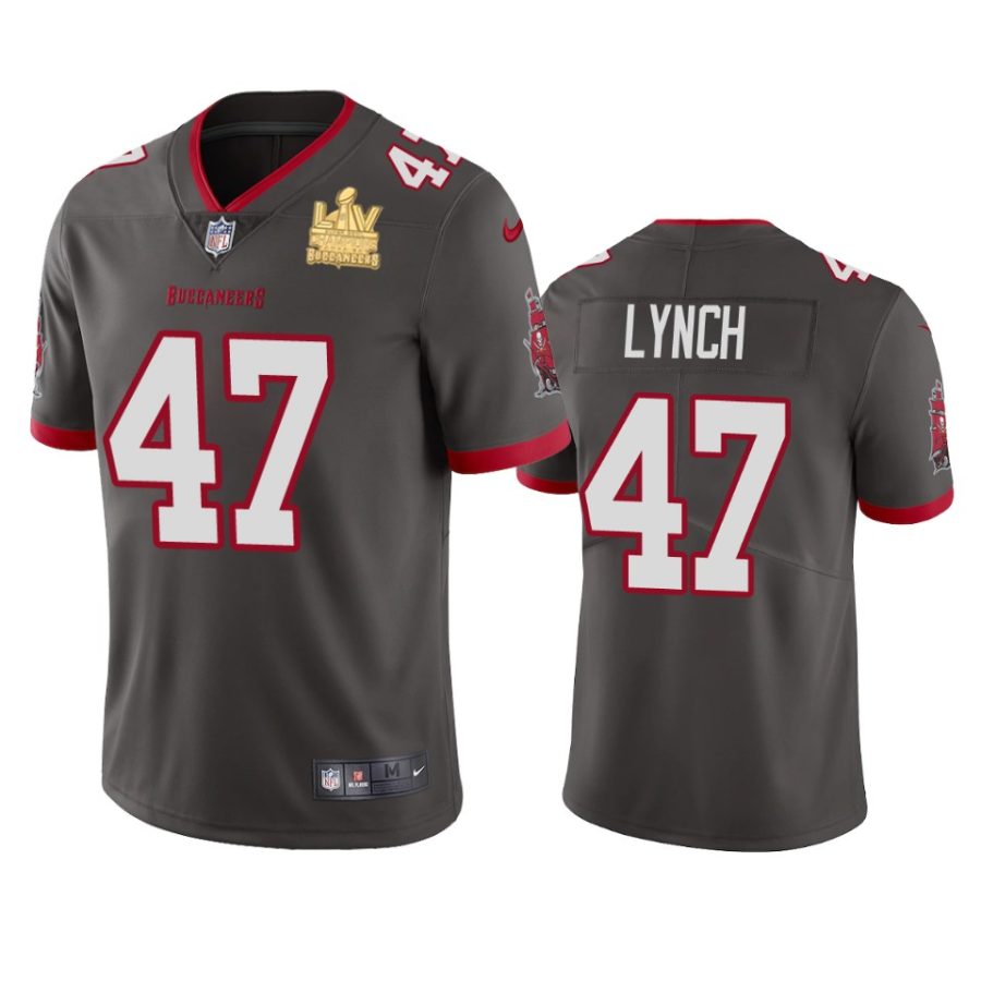 mens tampa bay buccaneers john lynch pewter super bowl lv champions vapor limited jersey