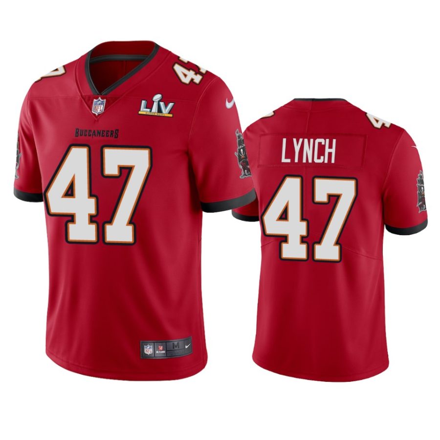 mens tampa bay buccaneers john lynch red super bowl lv vapor limited jersey