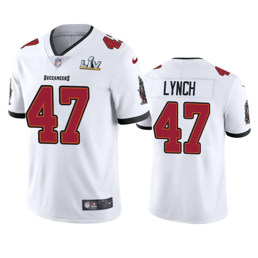 mens tampa bay buccaneers john lynch white super bowl lv vapor limited jersey