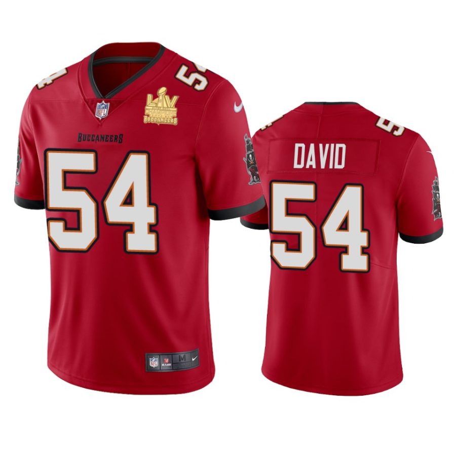 mens tampa bay buccaneers lavonte david red super bowl lv champions vapor limited jersey