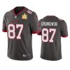 mens tampa bay buccaneers rob gronkowski pewter super bowl lv champions vapor limited jersey