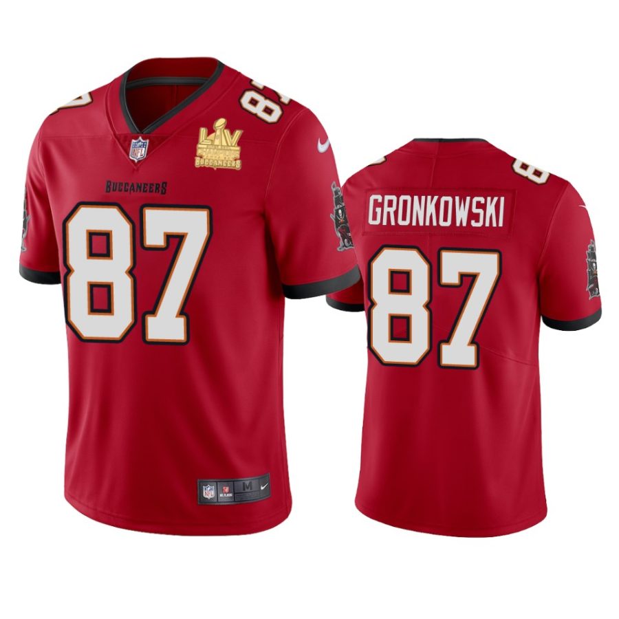 mens tampa bay buccaneers rob gronkowski red super bowl lv champions vapor limited jersey