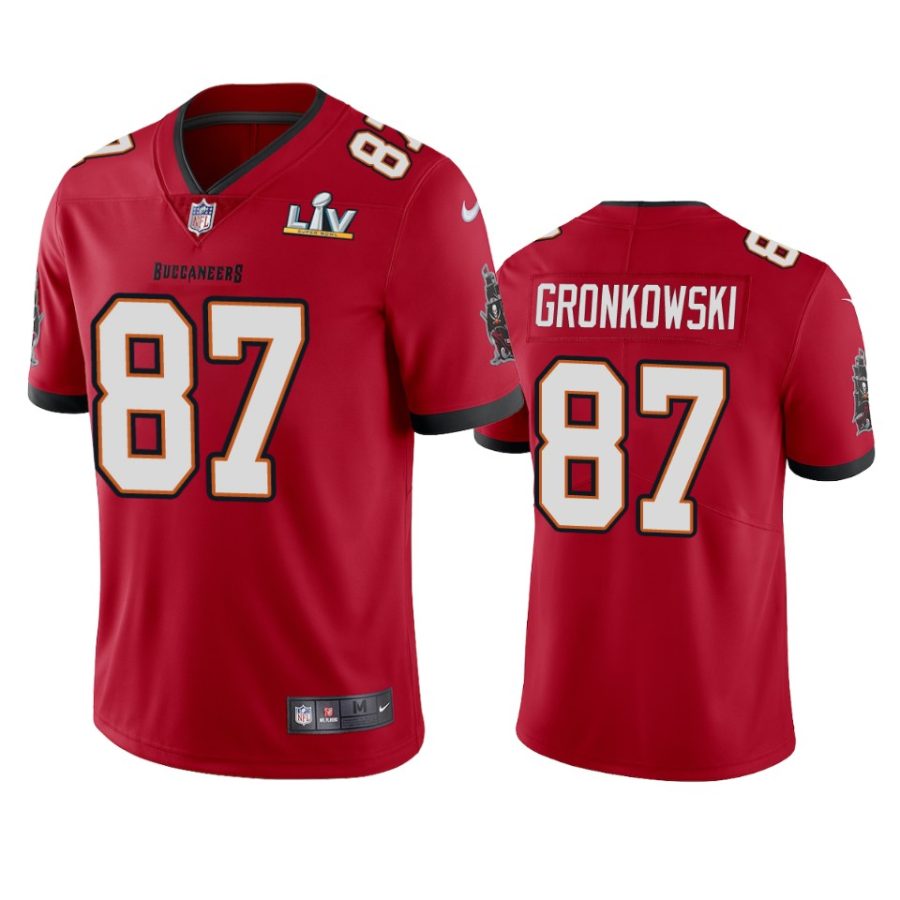 mens tampa bay buccaneers rob gronkowski red super bowl lv vapor limited jersey