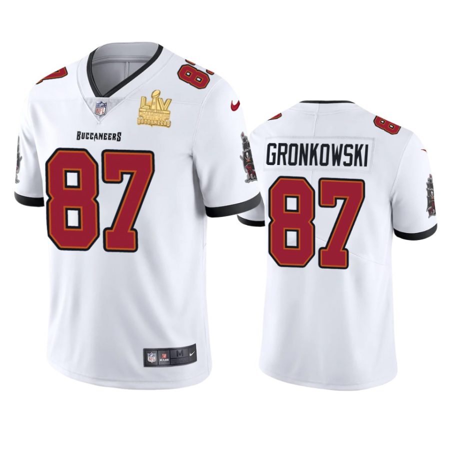 mens tampa bay buccaneers rob gronkowski white super bowl lv champions vapor limited jersey