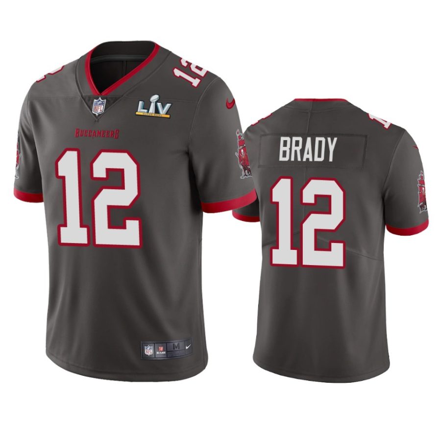 mens tampa bay buccaneers tom brady pewter super bowl lv vapor limited jersey