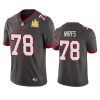 mens tampa bay buccaneers tristan wirfs pewter super bowl lv champions vapor limited jersey