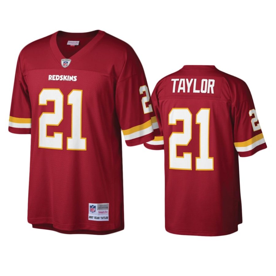 mens taylor sean taylor burgundy legacy replica jersey