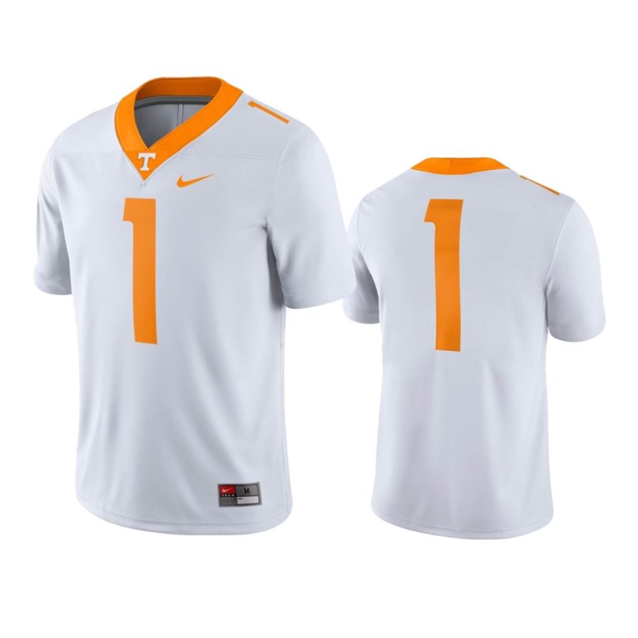 mens tennessee volunteers 1 white game jersey