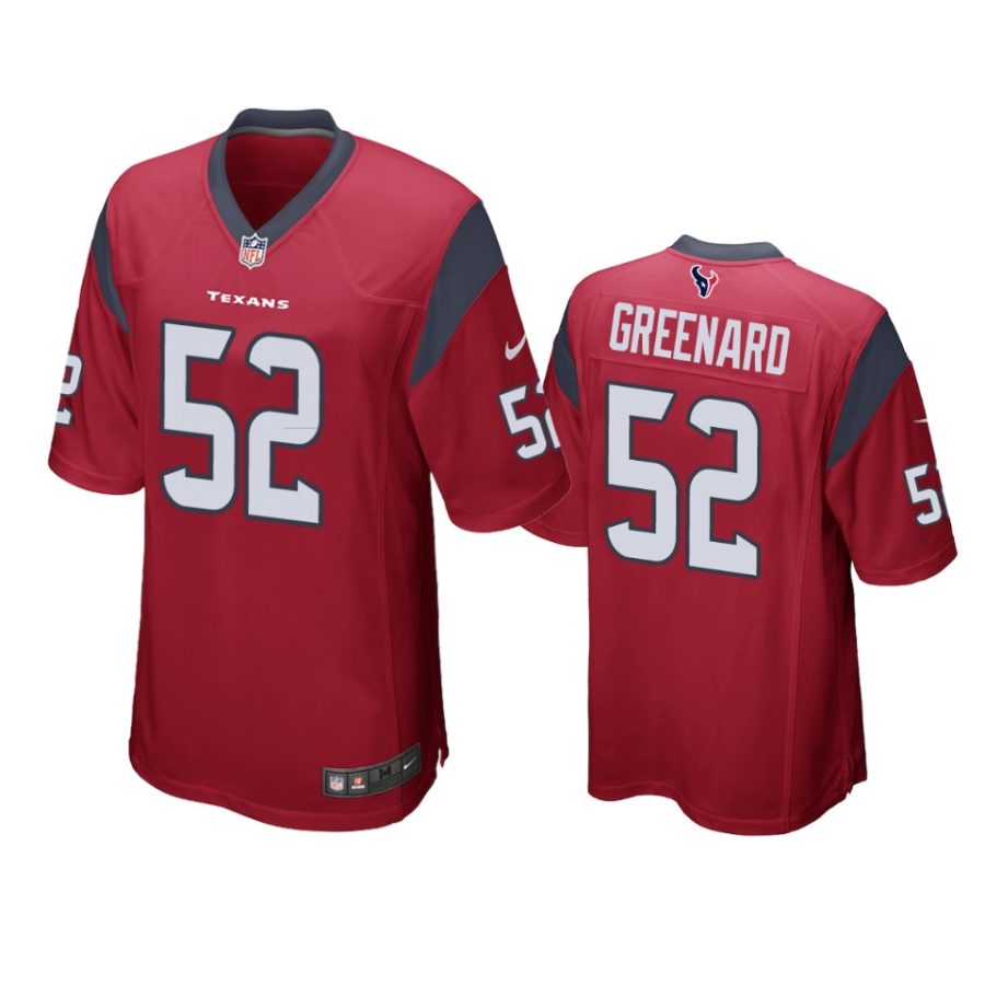 mens texans jonathan greenard red game jersey