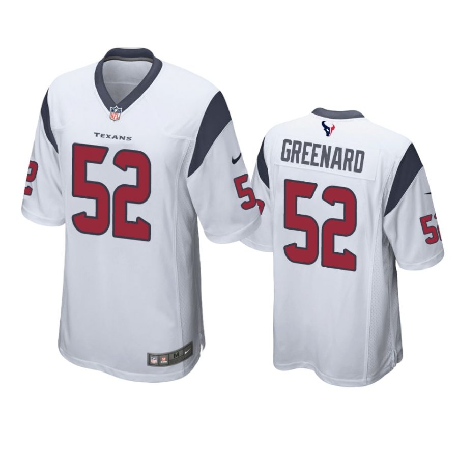 mens texans jonathan greenard white game jersey