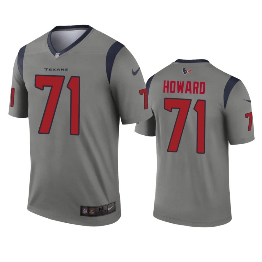 mens texans tytus howard gray inverted legend jersey