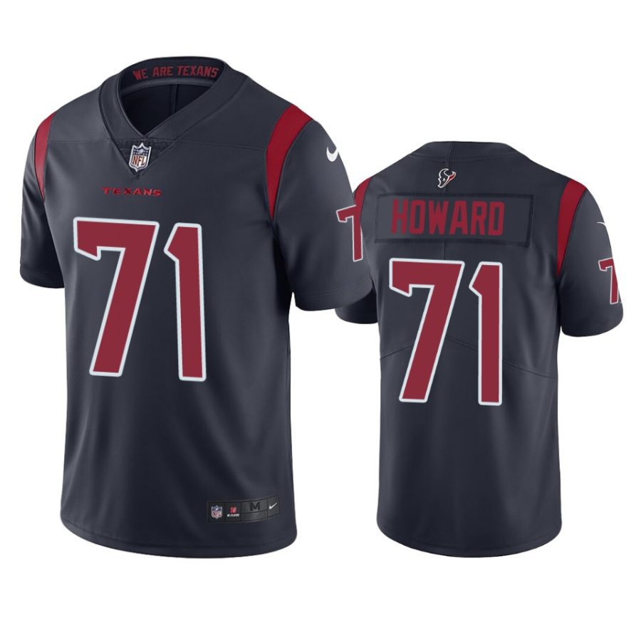 mens texans tytus howard navy color rush limited jersey