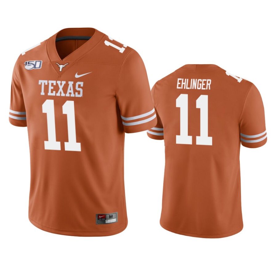 mens texas longhorns sam ehlinger orange 150th anniversary jersey