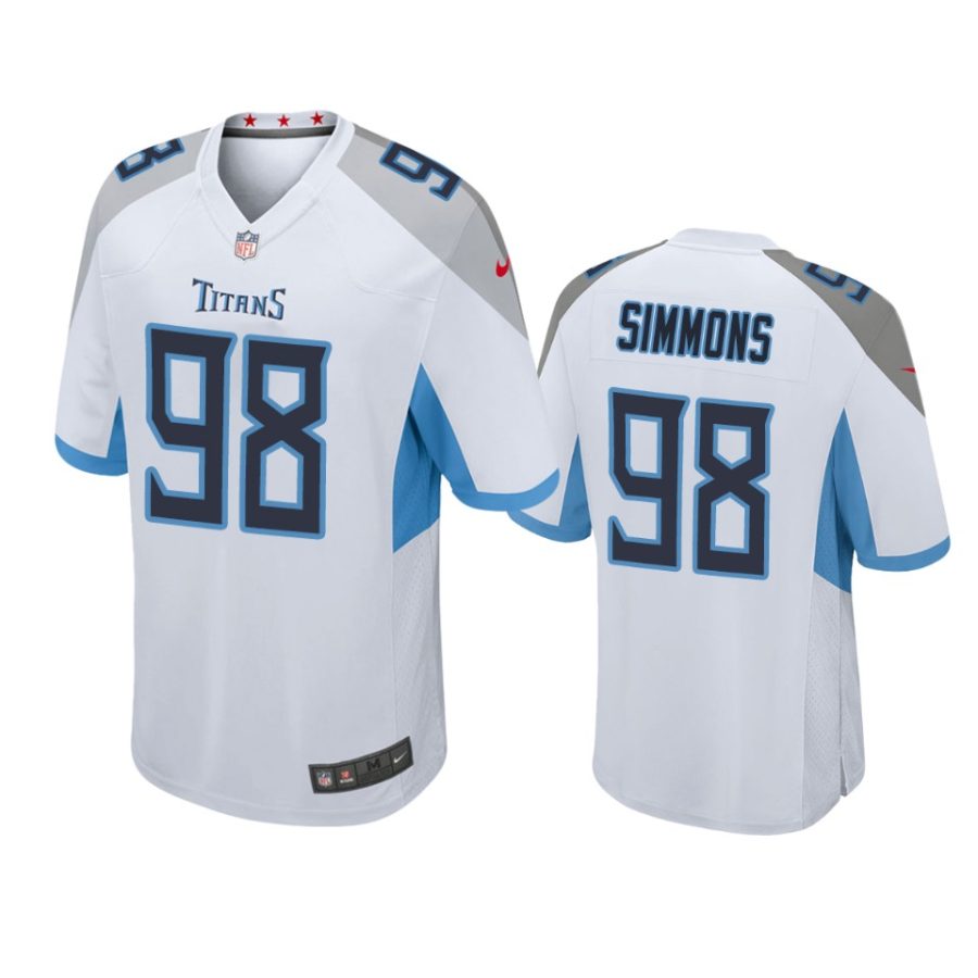 mens titans jeffery simmons white game jersey