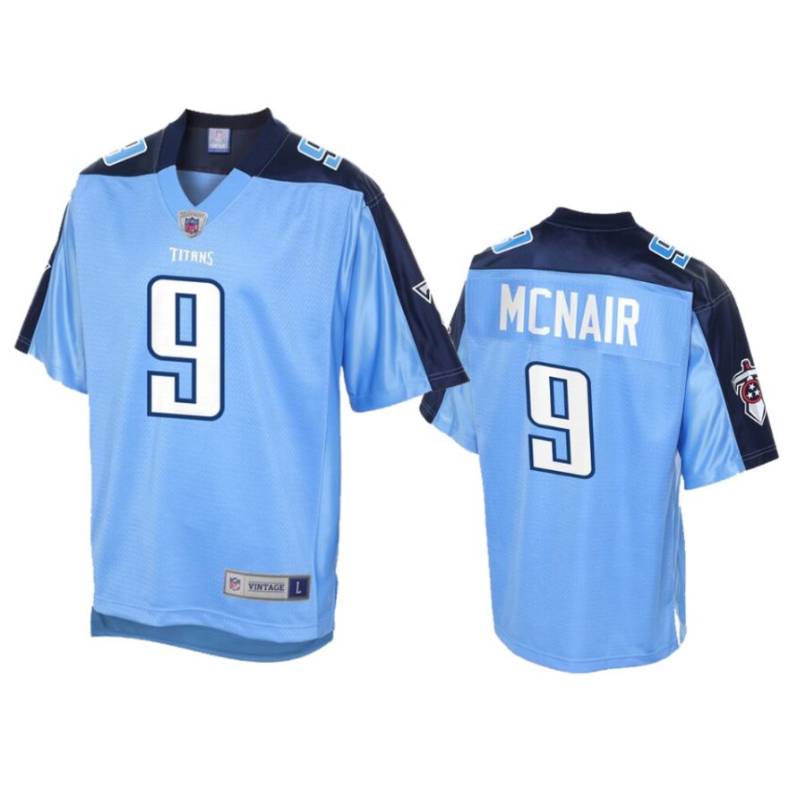 mens titans steve mcnair light blue nfl pro line jersey