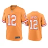 mens tom brady buccaneers orange throwback game jersey