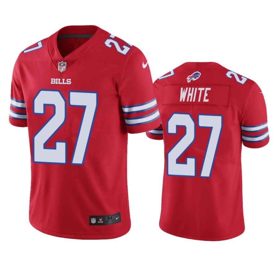 mens tredavious white bills red color rush limited jersey