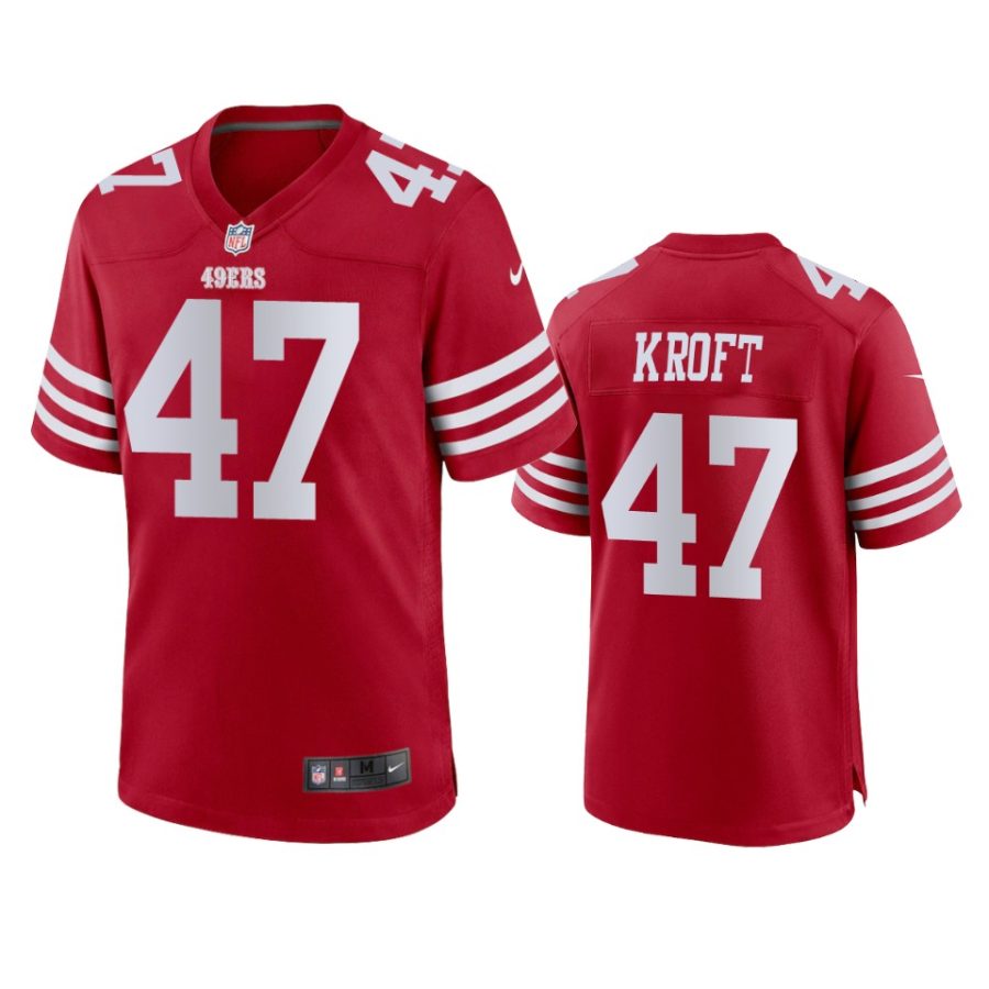 mens tyler kroft 49ers scarlet game jersey