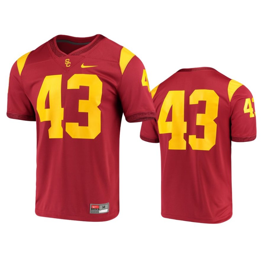 mens usc trojans 43 cardinal game jersey