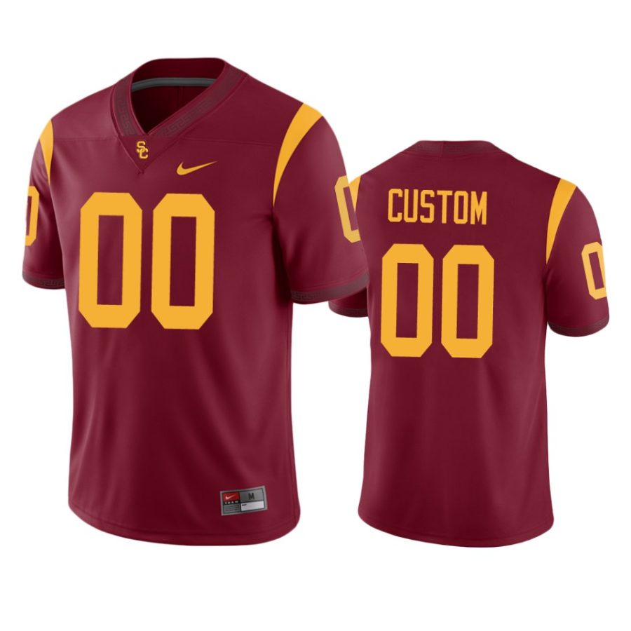 mens usc trojans custom cardinal game jersey