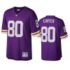 mens vikings cris carter purple legacy replica jersey