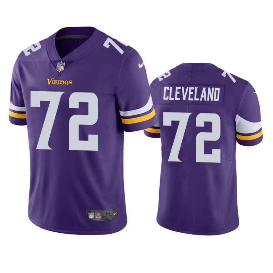 mens vikings ezra cleveland purple vapor limited jersey