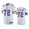 mens vikings ezra cleveland white vapor limited jersey