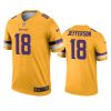 mens vikings justin jefferson gold inverted legend jersey