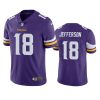 mens vikings justin jefferson purple vapor limited jersey