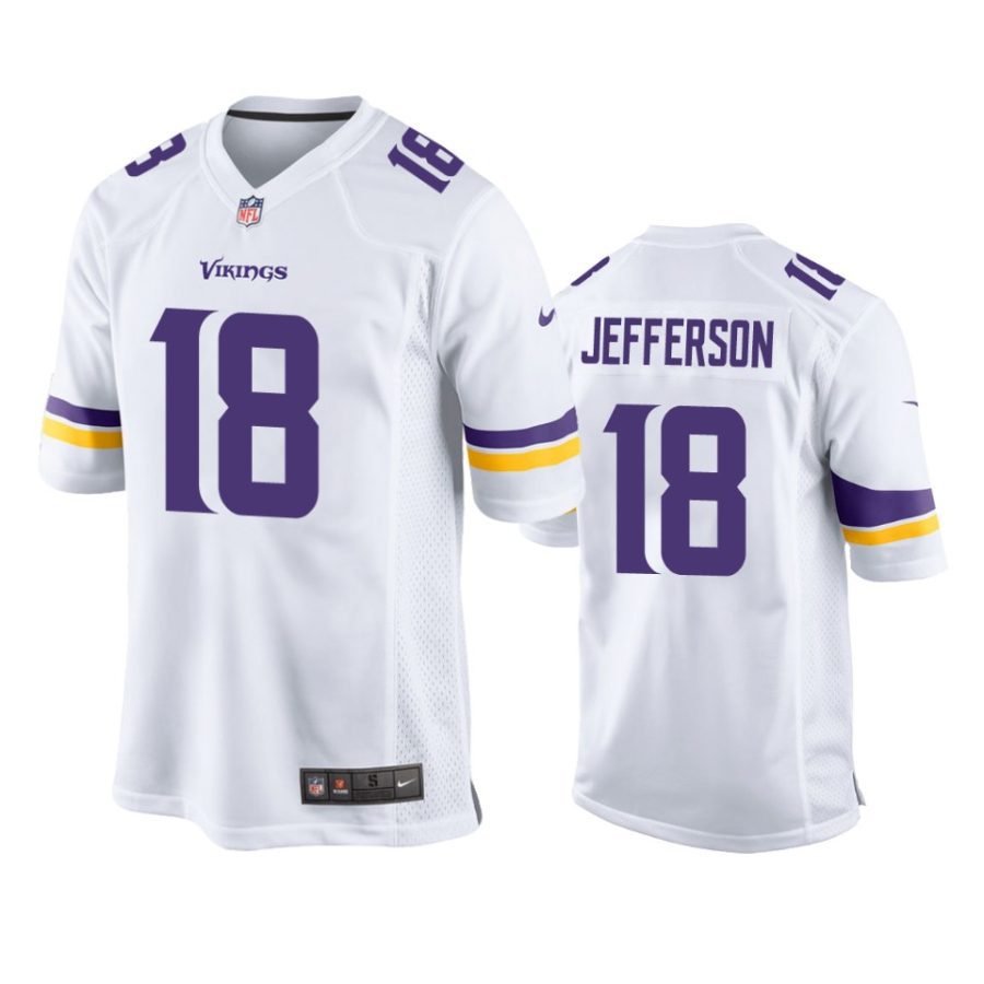 mens vikings justin jefferson white game jersey