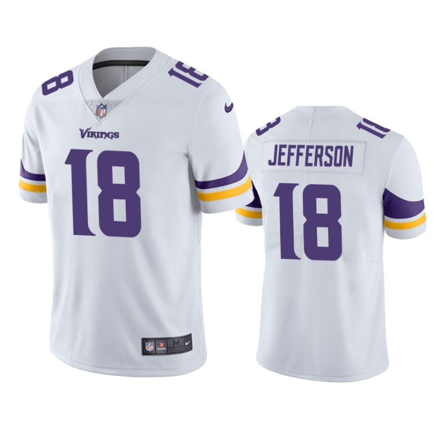 mens vikings justin jefferson white vapor limited jersey