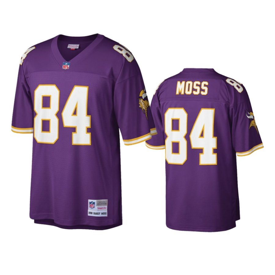 mens vikings randy moss purple 1998 replica jersey