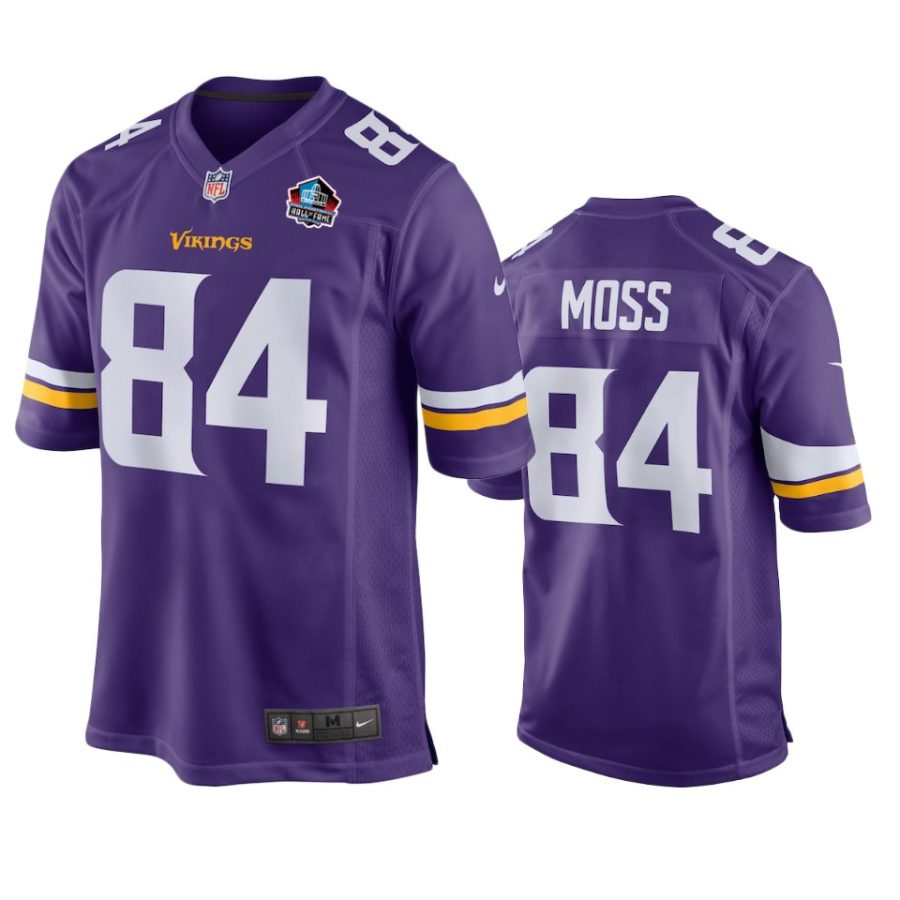 mens vikings randy moss purple hall of fame jersey